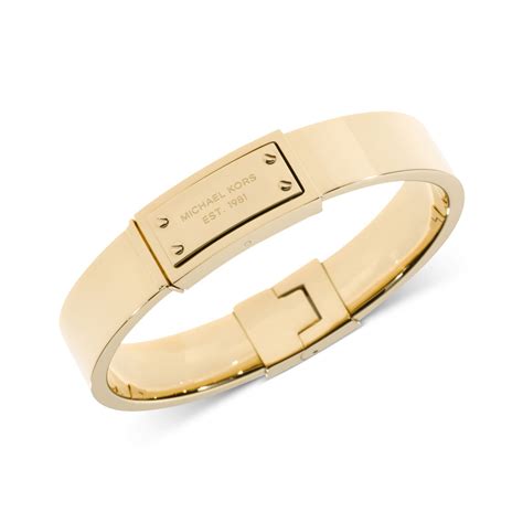 Michael Kors Est 1981 Gold Plaque Bracelet 